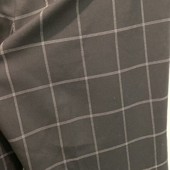 Club Monaco Black Wool Checkered Wide Leg Pants Size 8 TALL - Picture 11 of 15